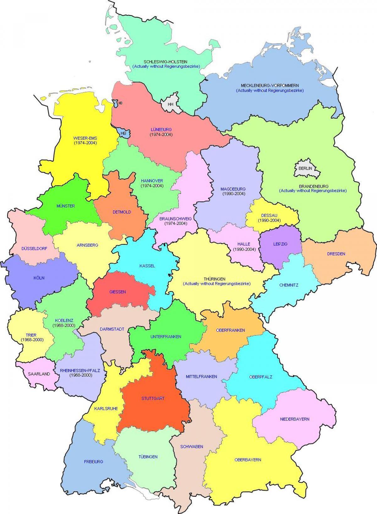 Paprastas žemėlapis Vokietija - Vokietija paprastas map (Vakarų